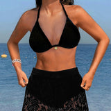 Elegantní jednobarevné krajkové bikiny Laluna® — pohled 8