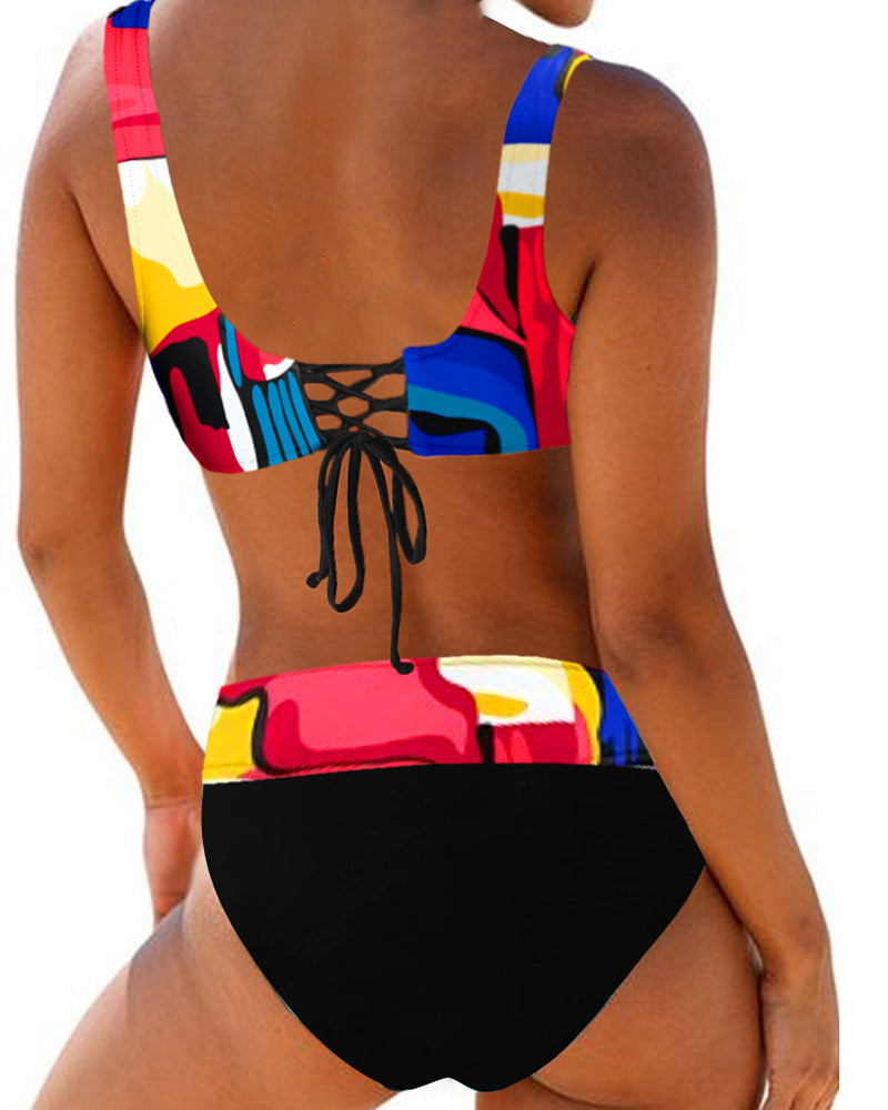 Veselé barevné bikiny Eva — pohled 5