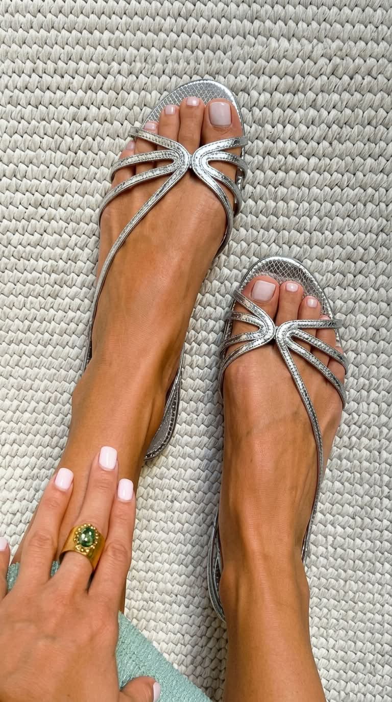 Elegantní zlaté sandály Camille — pohled 2