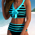 Pruhované bikiny Laluna® s vysokým pasem — pohled 10