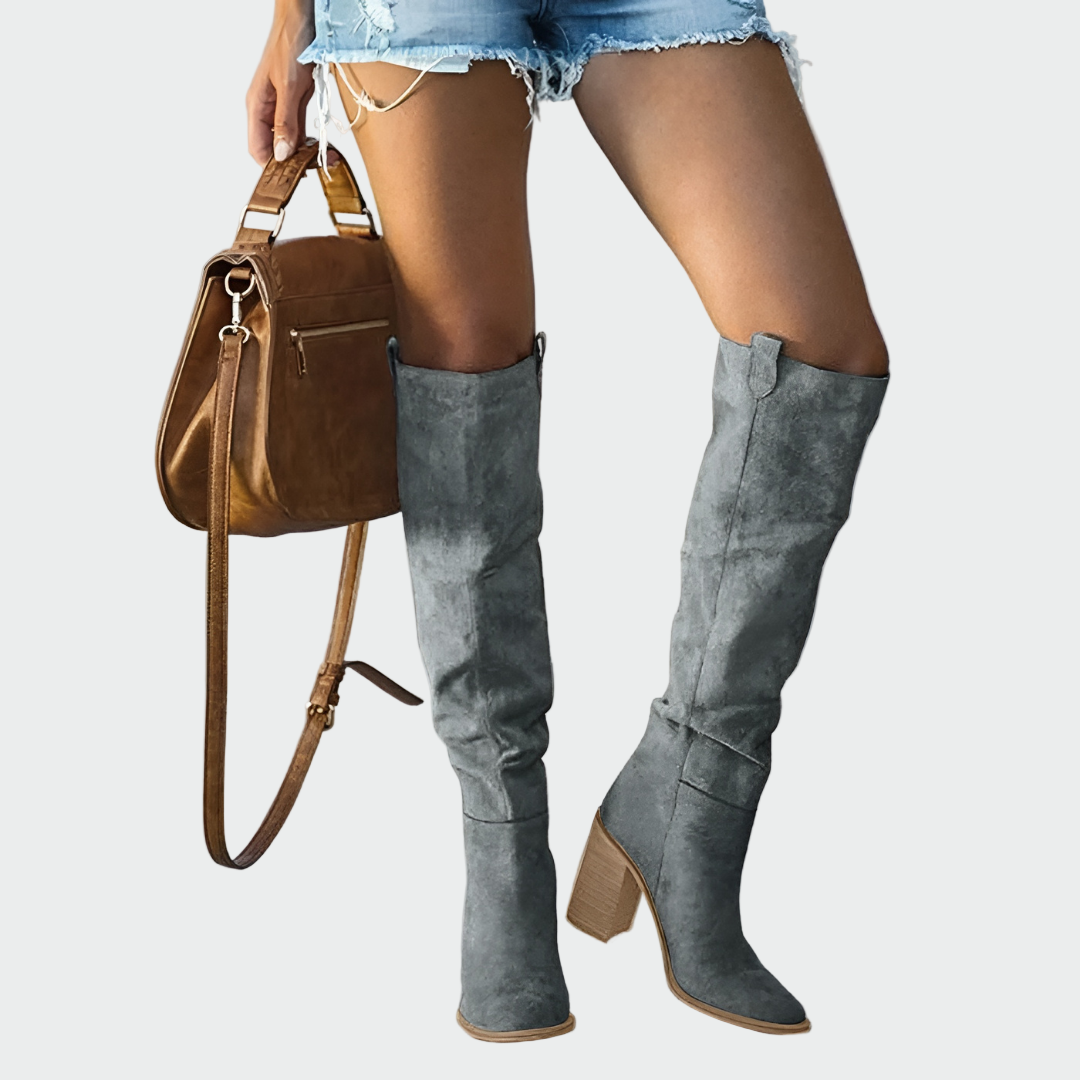 Ortopedické kožené boty Knee-High — pohled 3