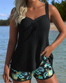 Pruhované tankiny Laluna® s dvoudílnými plážovými šortkami — pohled 2