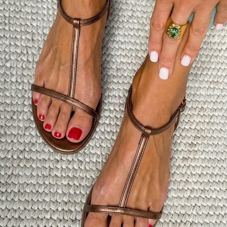 Zlaté letní sandály Bianca — pohled 2