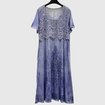 ELEGANTNÍ MIDI ŠATY INDIGO S KVĚTINOVÝM POTISKEM — pohled 8