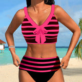 Pruhované bikiny Laluna® s vysokým pasem — pohled 14