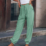 Elegantní jogger kalhoty Kaeli se stahovací šňůrkou — pohled 4