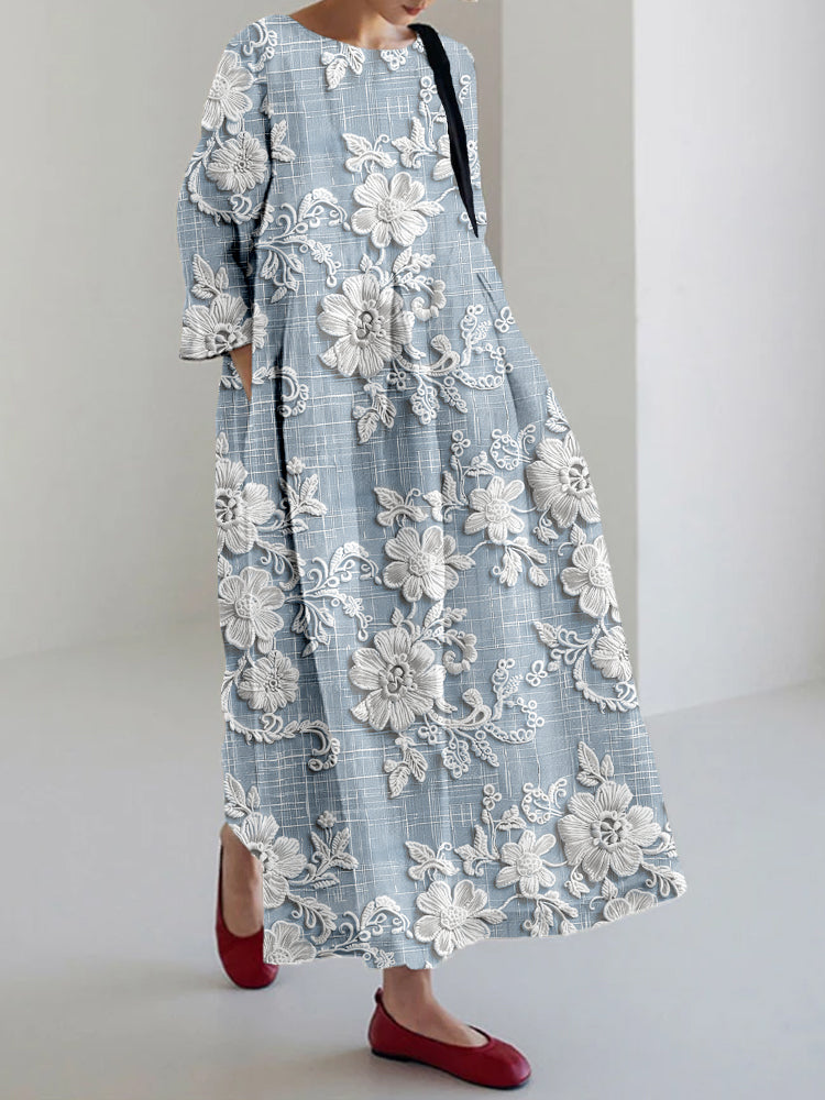 Elegantní maxi šaty Avery s potiskem — pohled 2