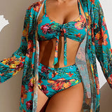 Bikiny Glenda s květinovou sukní — pohled 3