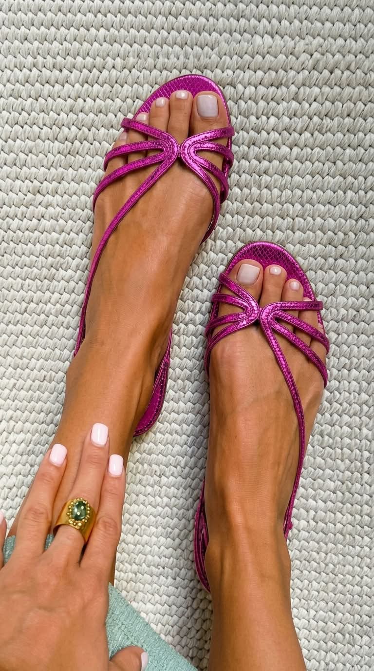 Elegantní zlaté sandály Camille — pohled 3