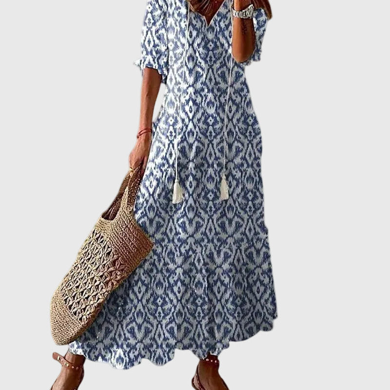 Boho vintage maxi šaty Amalia na léto