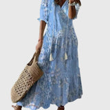 Boho vintage maxi šaty Amalia na léto — pohled 5
