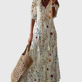 Boho vintage maxi šaty Amalia na léto — pohled 6