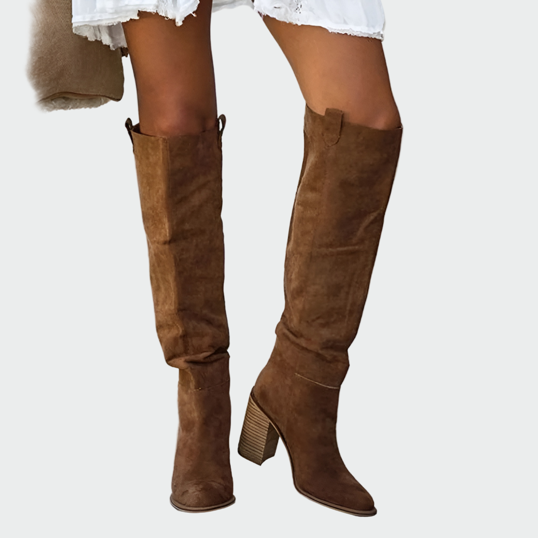 Ortopedické kožené boty Knee-High
