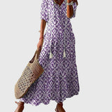 Boho vintage maxi šaty Amalia na léto — pohled 3