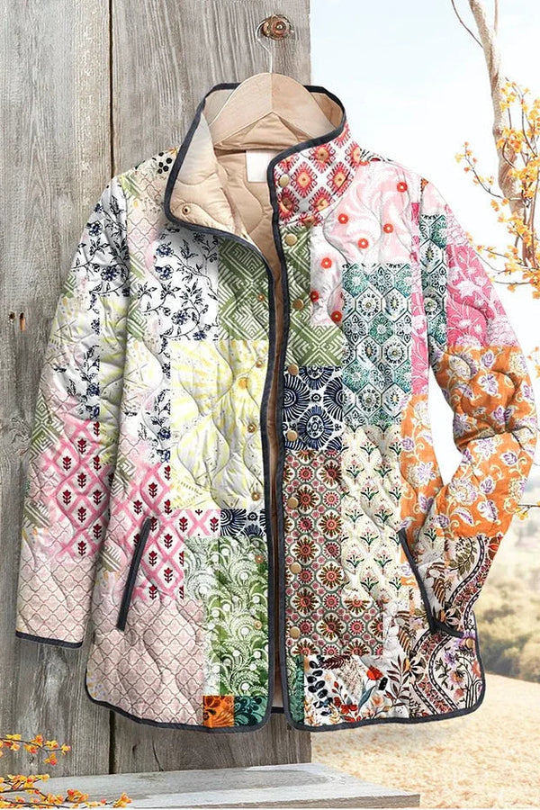 Prošívaná bunda Minna™ ve stylu patchwork