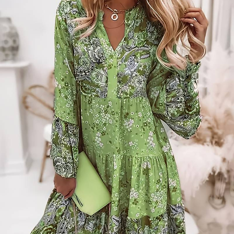 Boho šaty Eira s potiskem — pohled 2
