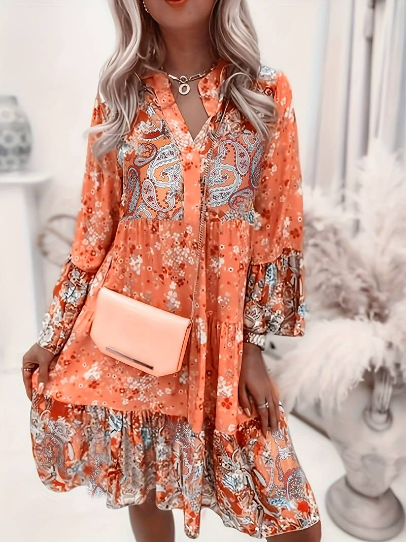 Boho šaty Eira s potiskem — pohled 3