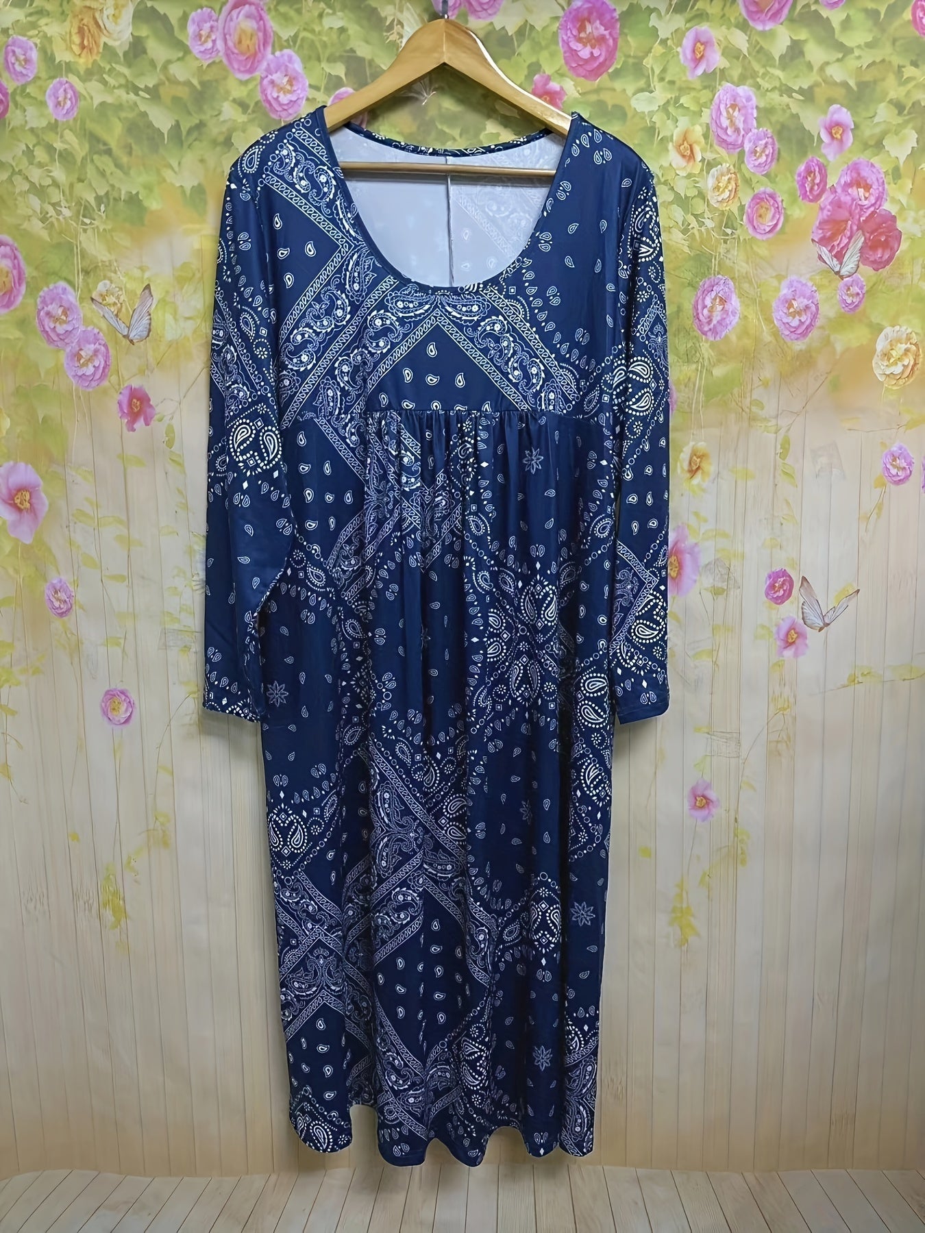 Ležérní midi šaty Elowen s dlouhými rukávy — pohled 6
