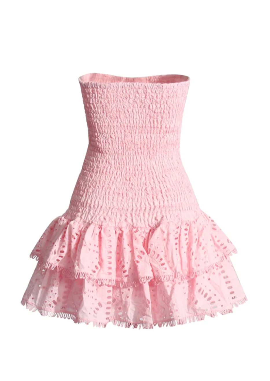Mini šaty Victoria bez ramínek — pohled 10