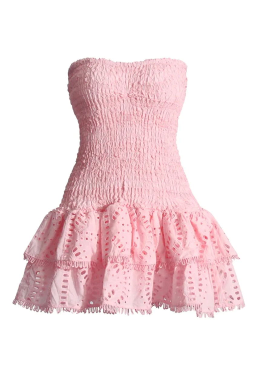 Mini šaty Victoria bez ramínek — pohled 9