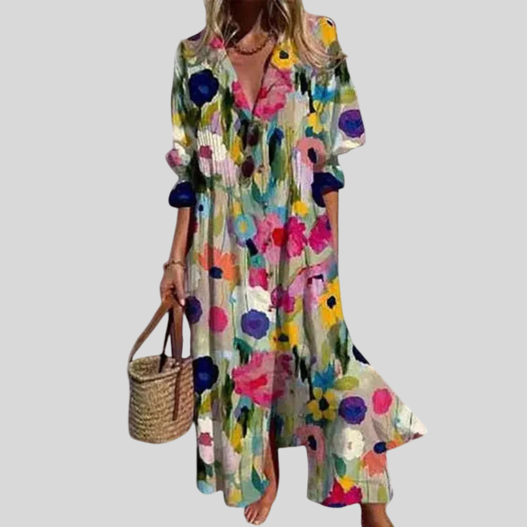 Elegantní boho maxi šaty Zariah — pohled 8