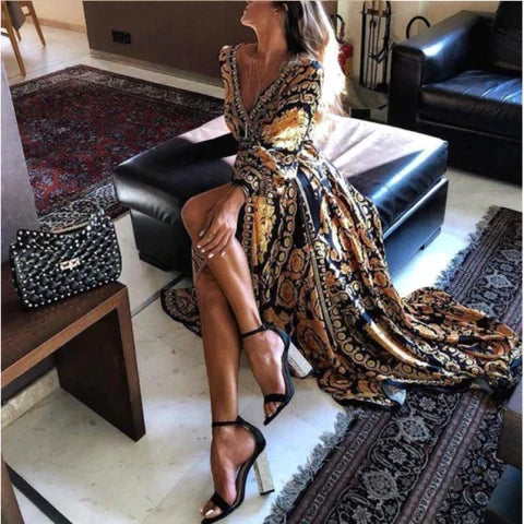 Boho šaty s potiskem Faye — pohled 4