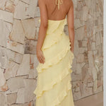 Elegantní letní maxi šaty s volány Luna Fashion House — pohled 3