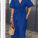 Elegantní midi šaty LYNORA s výstřihem do V — pohled 7