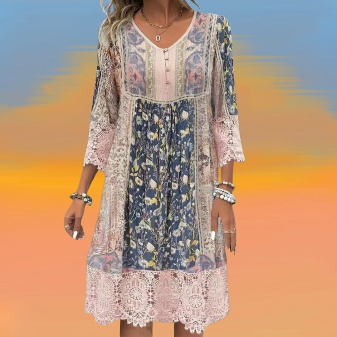 Splývavé luxusní midi šaty boho NAYA