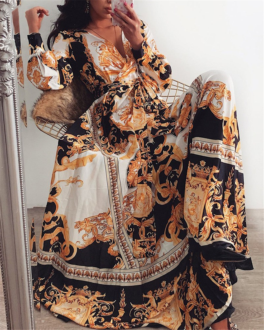 Boho šaty s potiskem Faye — pohled 12