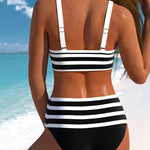 Pruhované bikiny Laluna® s vysokým pasem — pohled 5