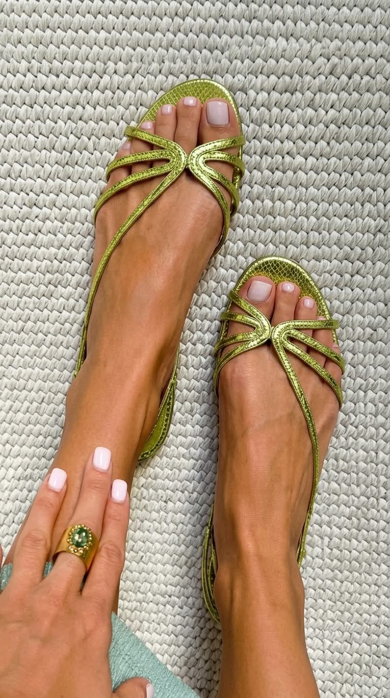 Elegantní zlaté sandály Camille — pohled 4