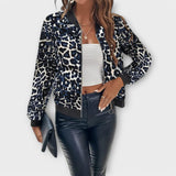 Elegantní kabát s leopardím vzorem Amiria — pohled 2