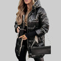 Elegantní podzimní kabát Cecilia s kapucí — pohled 3
