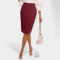 Midi sukně s vysokým pasem — pohled 4
