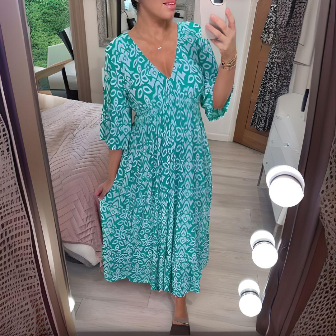 Boho šaty Lillia s potiskem — pohled 3