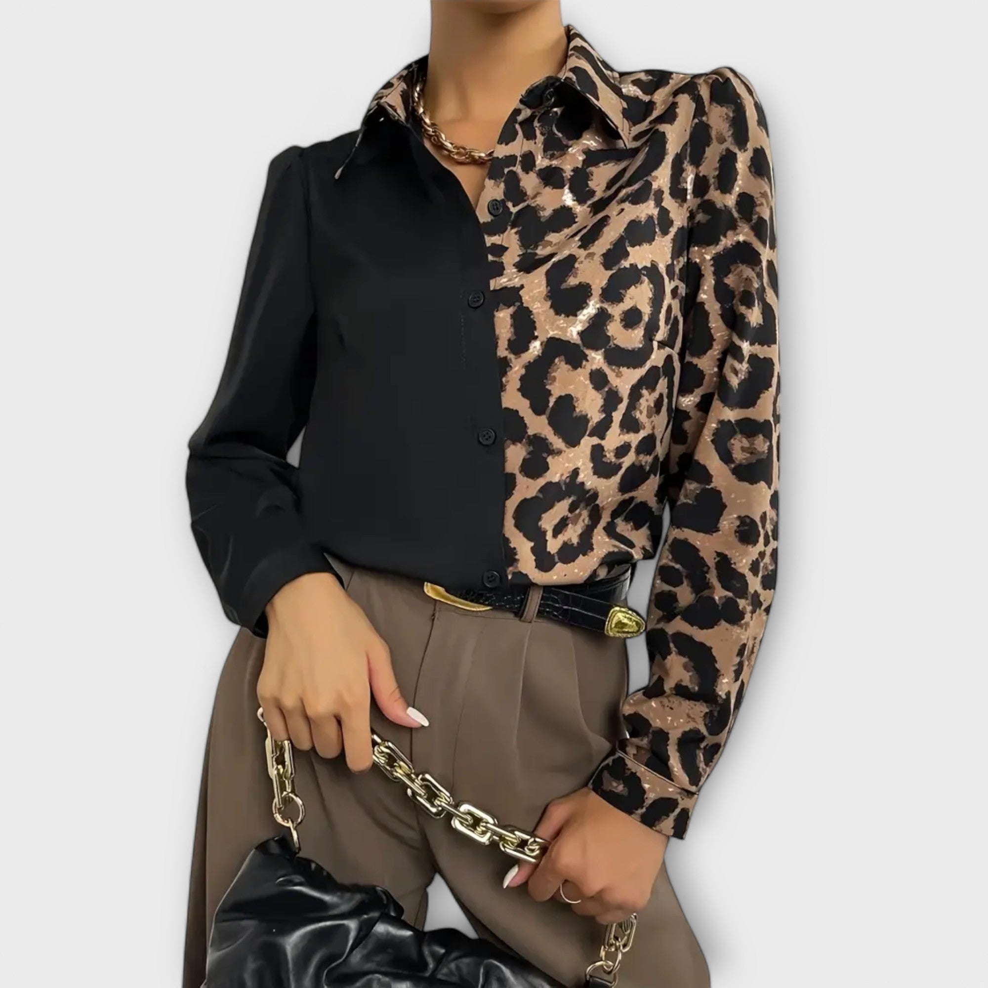 Jednoduchá leopardí halenka Valentina