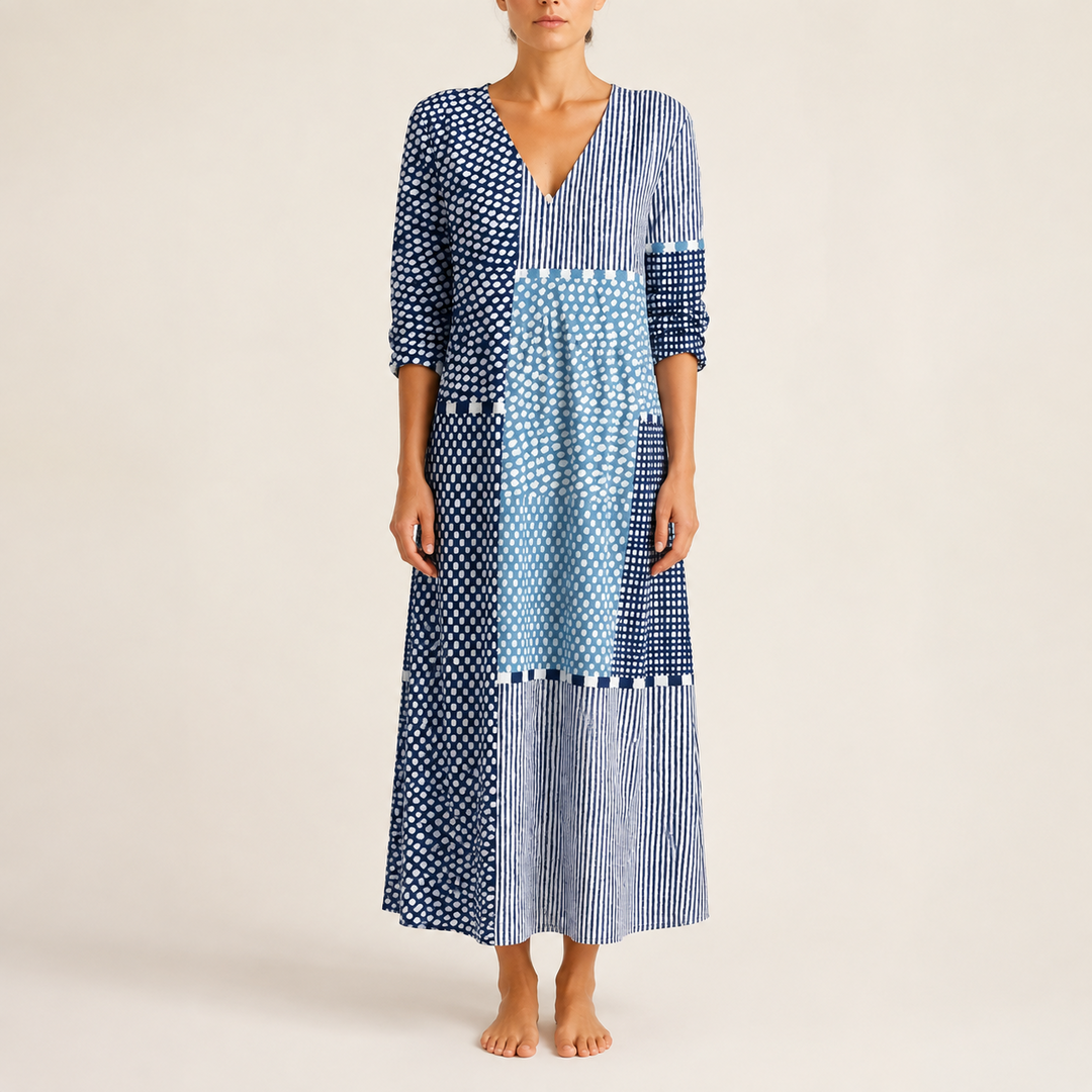 Dlouhé boho šaty Pilar — pohled 2