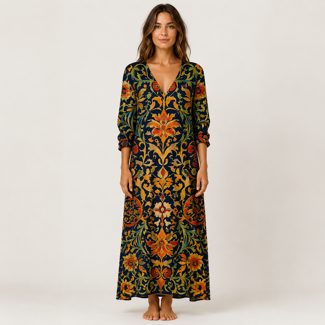 Dlouhé boho šaty Sofía — pohled 2