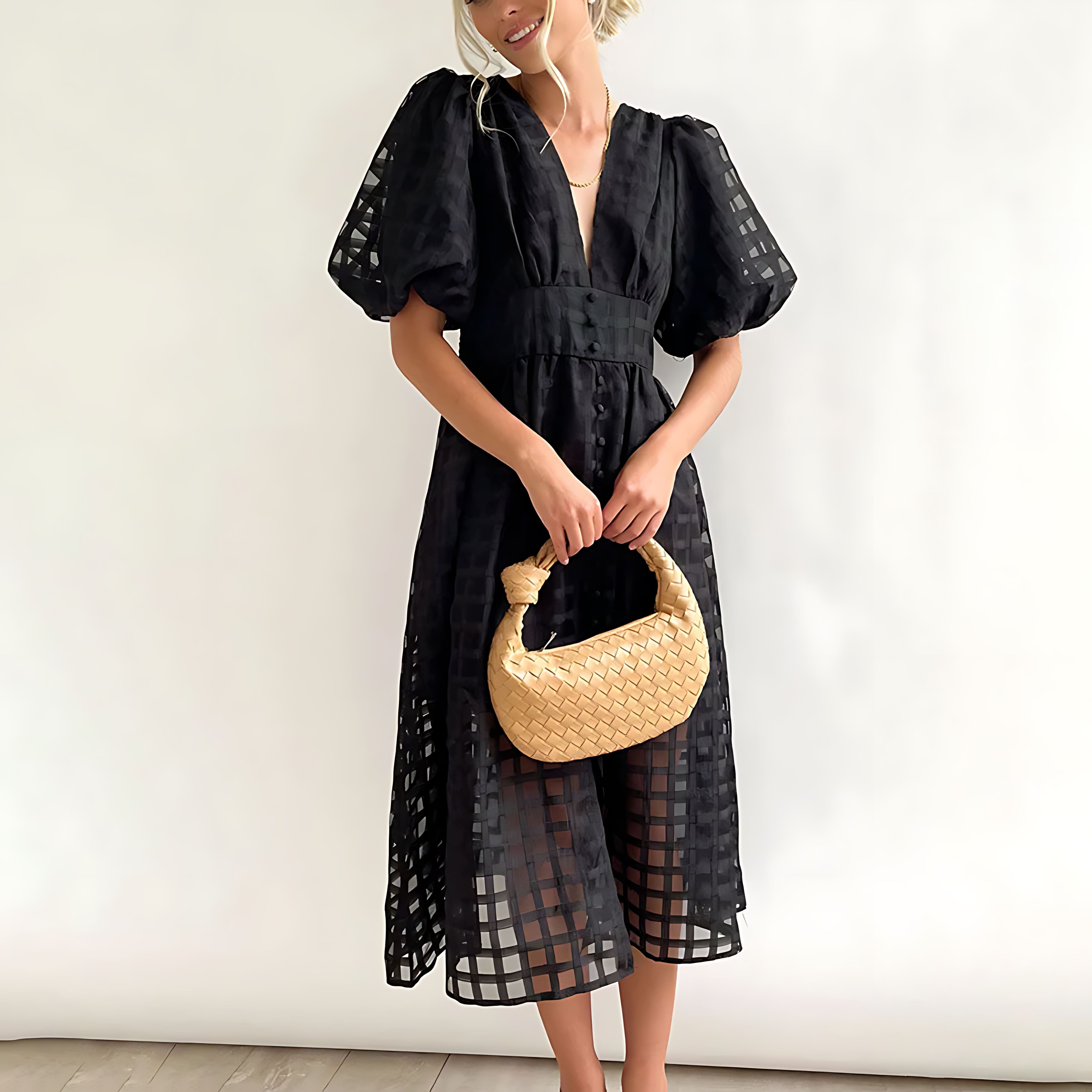 Elegantní letní midi šaty Julia — pohled 2