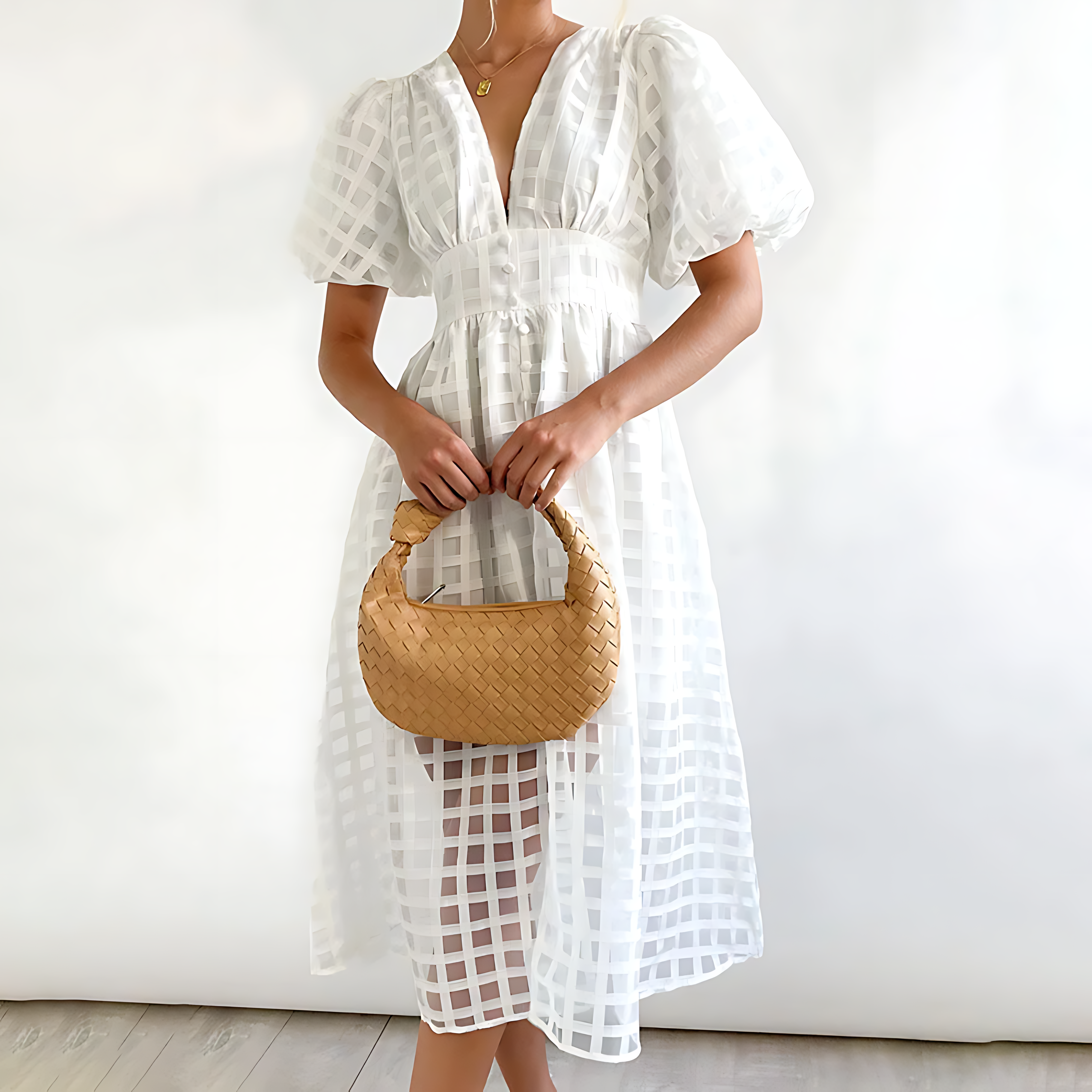 Elegantní letní midi šaty Julia — pohled 3