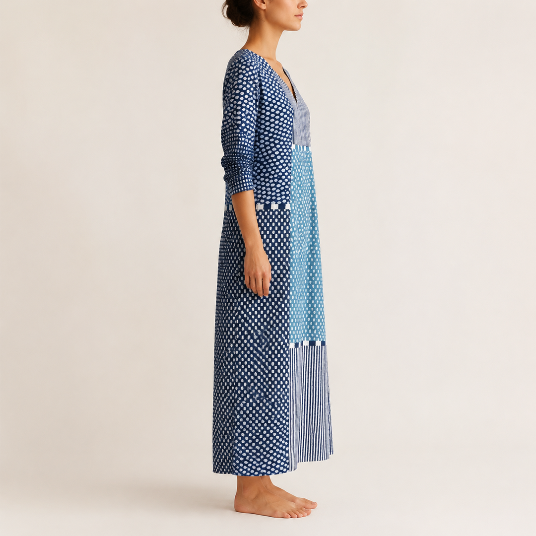 Dlouhé boho šaty Pilar — pohled 3
