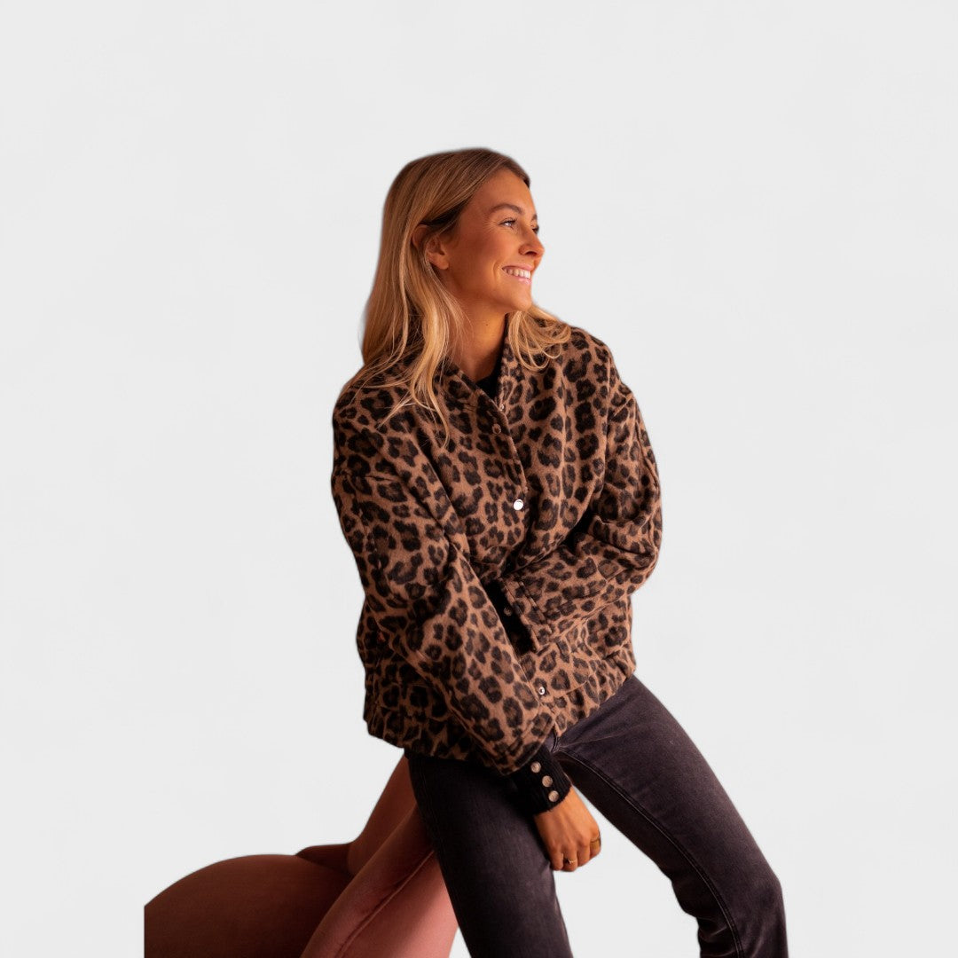 Moderní kabát s leopardím vzorem Rosa — pohled 6
