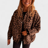 Moderní kabát s leopardím vzorem Rosa — pohled 9