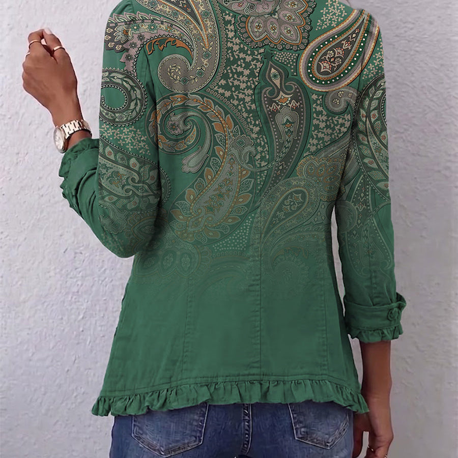 Zelené sako Marion™ se vzorem paisley
