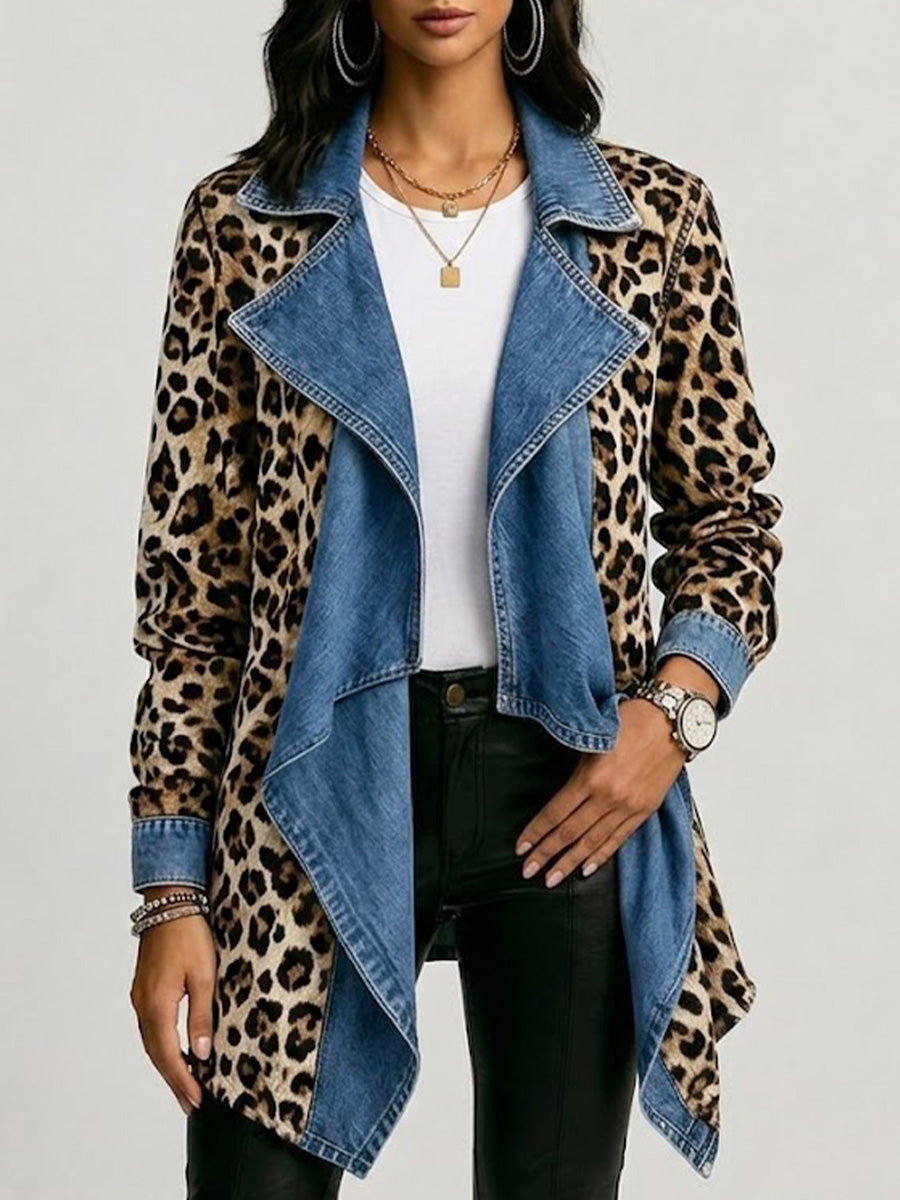 Splývavá bunda Silke™ s leopardím vzorem — pohled 2