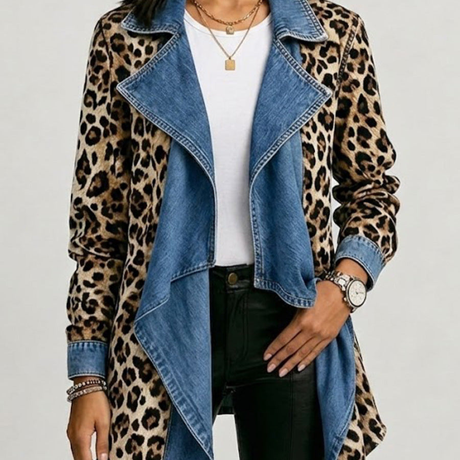 Splývavá bunda Silke™ s leopardím vzorem — pohled 2