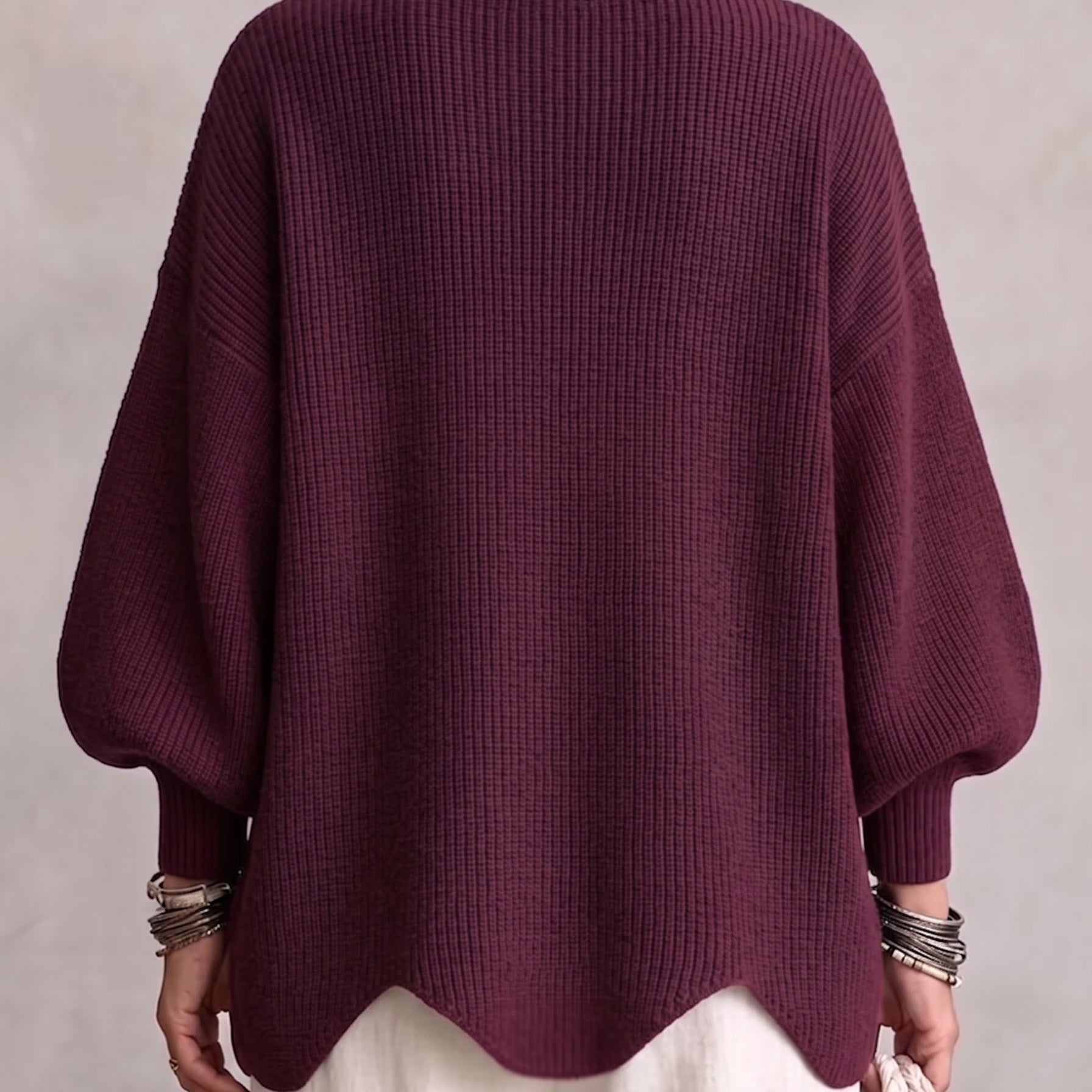 Oversize kardigan Ortensia se zlatými knoflíky — pohled 2