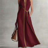 Zavinovací maxi šaty Harper bez rukávů