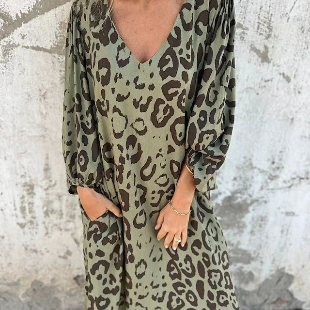 Leopardí maxi šaty Jessa